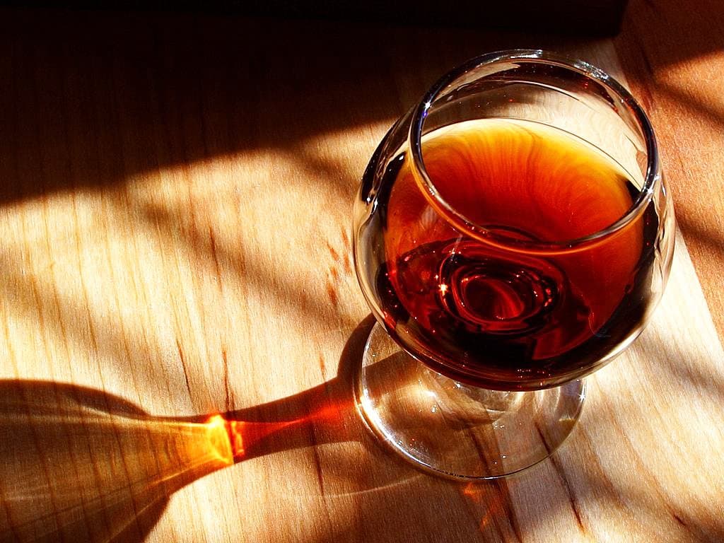 Glass of Portuguese port wine