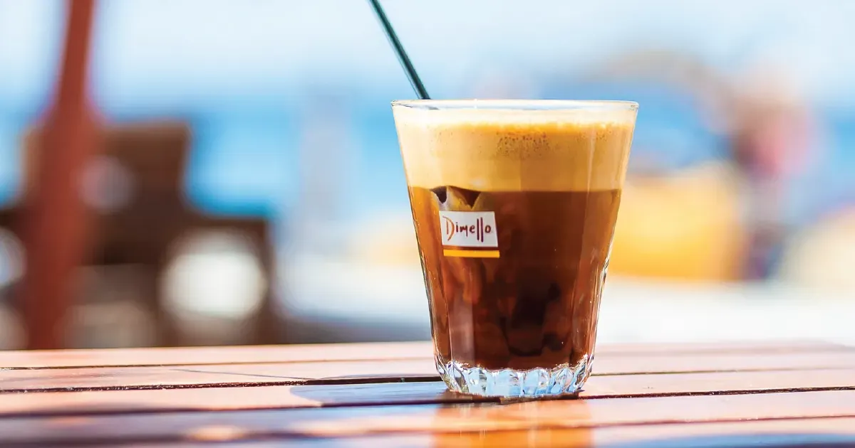 Freddo espresso coffee served over ice