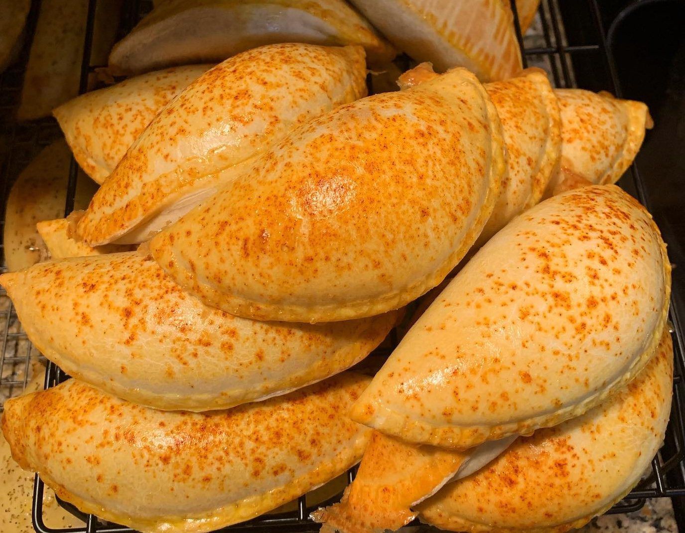 Freshly cooked empanadas served at a D.C. market
