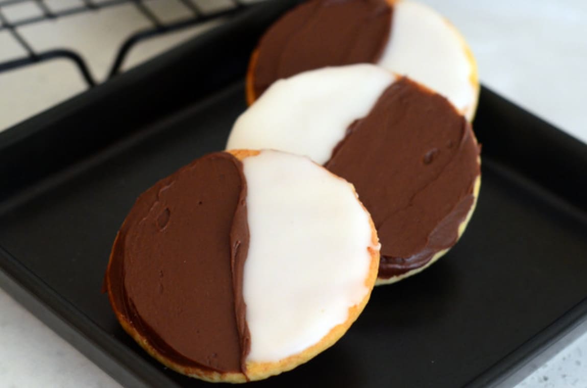 Black and white cookie in New York City