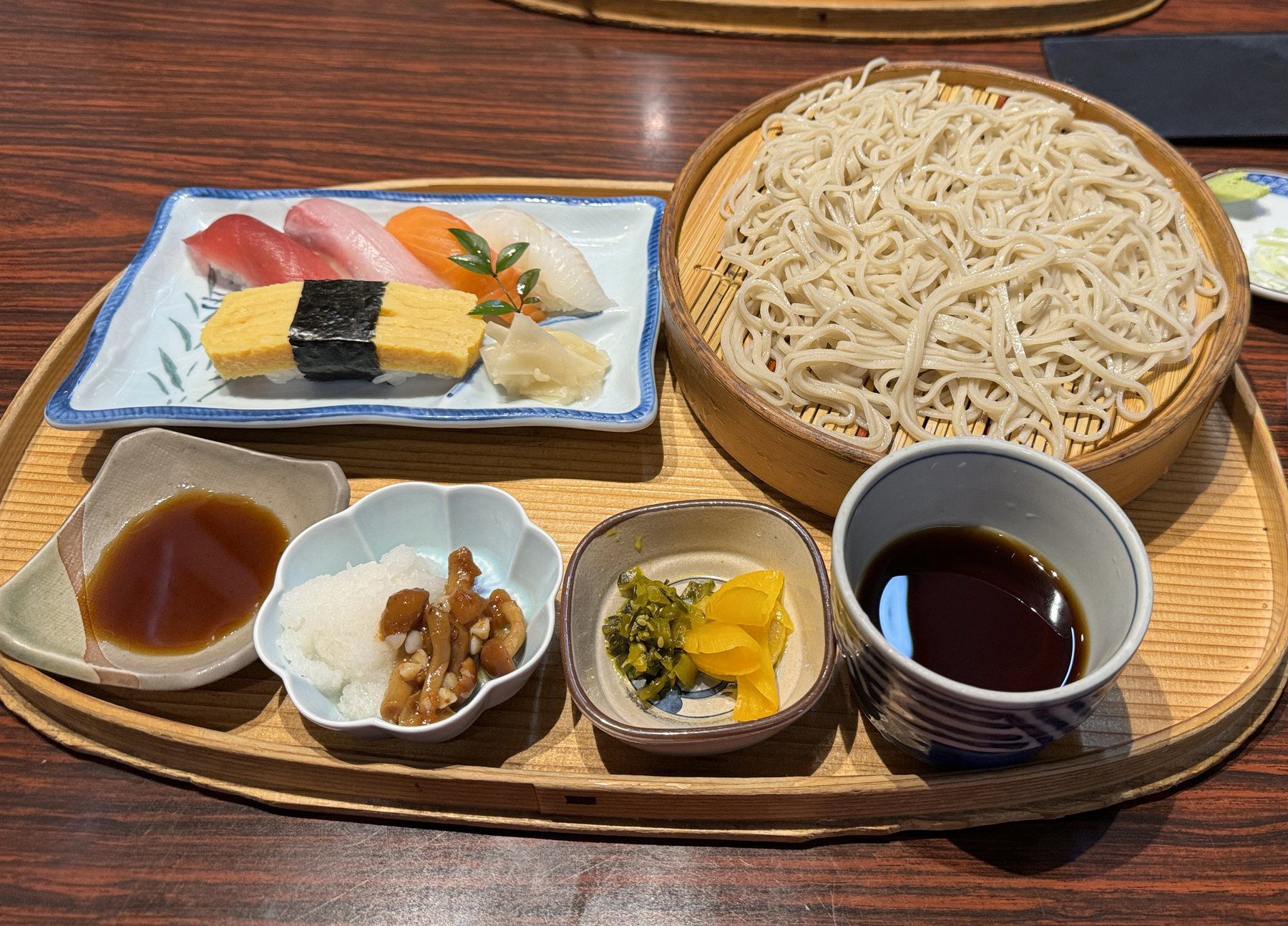 Zaru soba noodles with dipping sauce