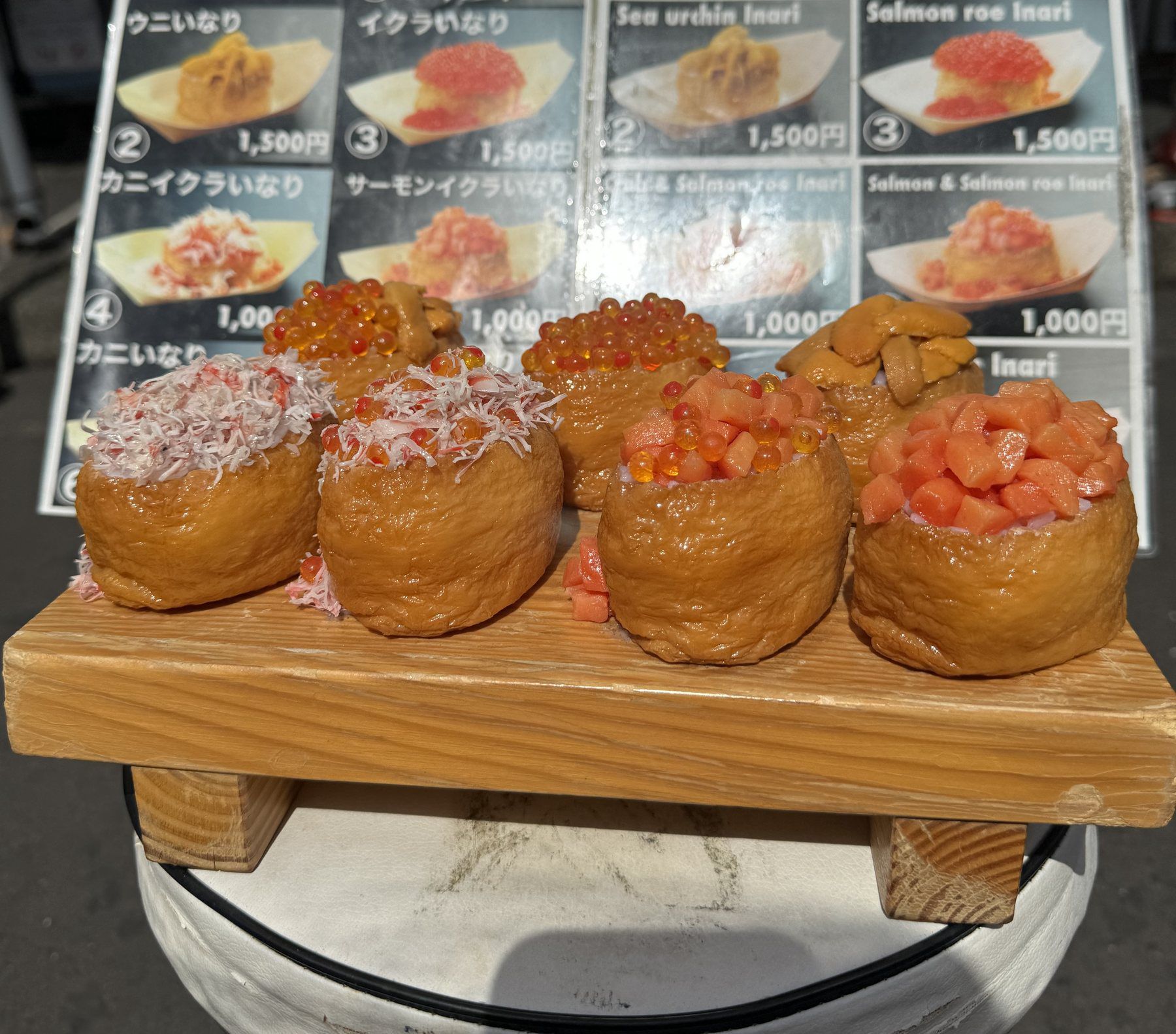 Inari sushi tofu pockets filled with seasoned rice