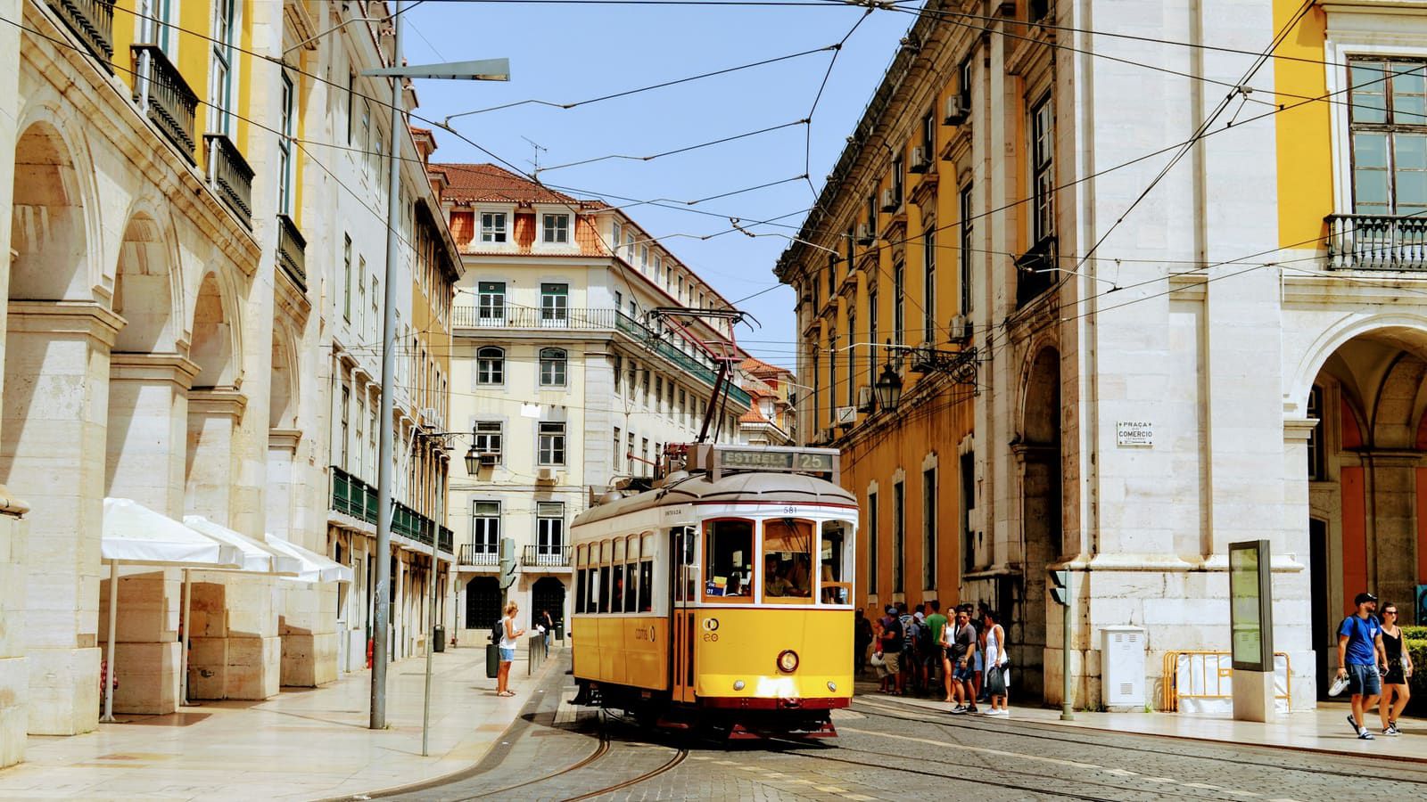 Colorful buildings in Lisbon's Alfama district